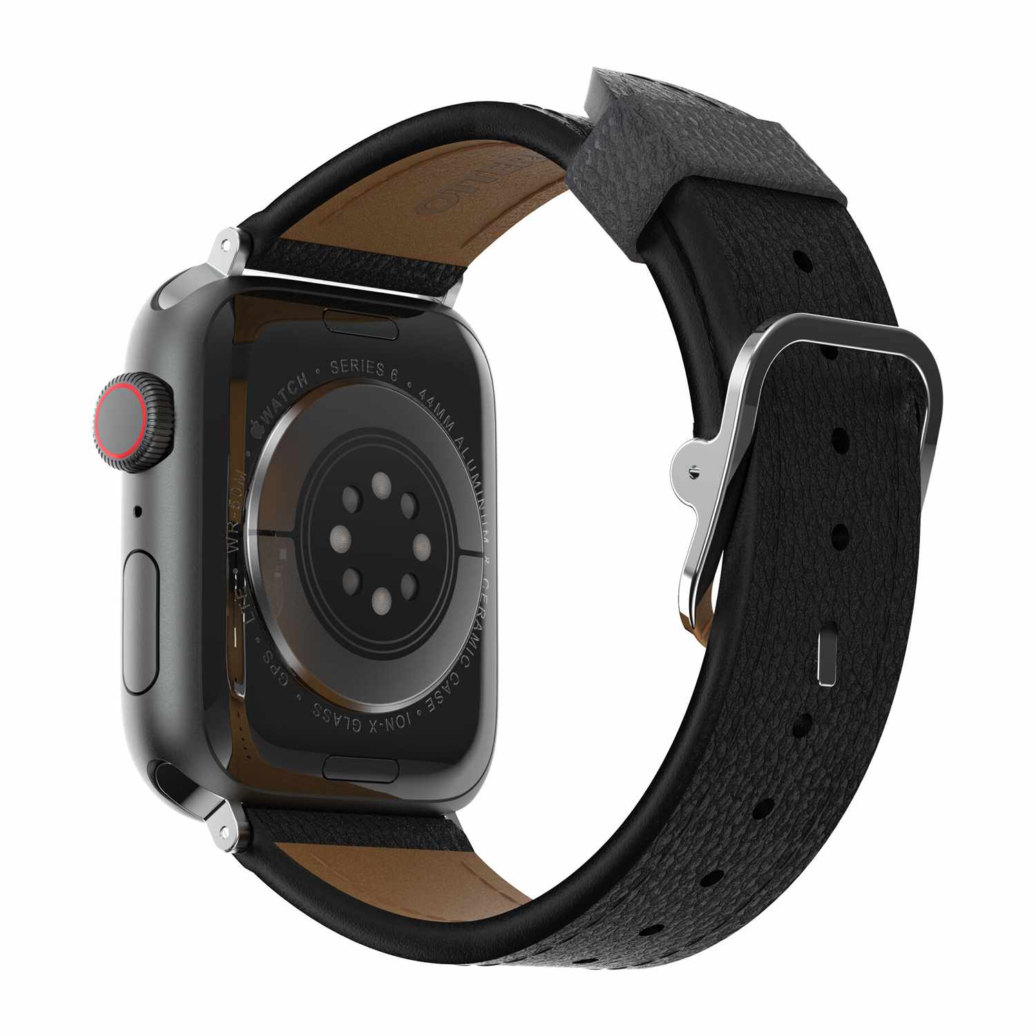 OtterBox Symmetry Cactus Leather Watch Band Noir Ash for Apple Watch 45/44/42 mm