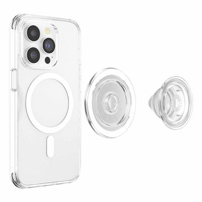 806827 PopGrip For MagSafe Round with Adapter Ring Clear