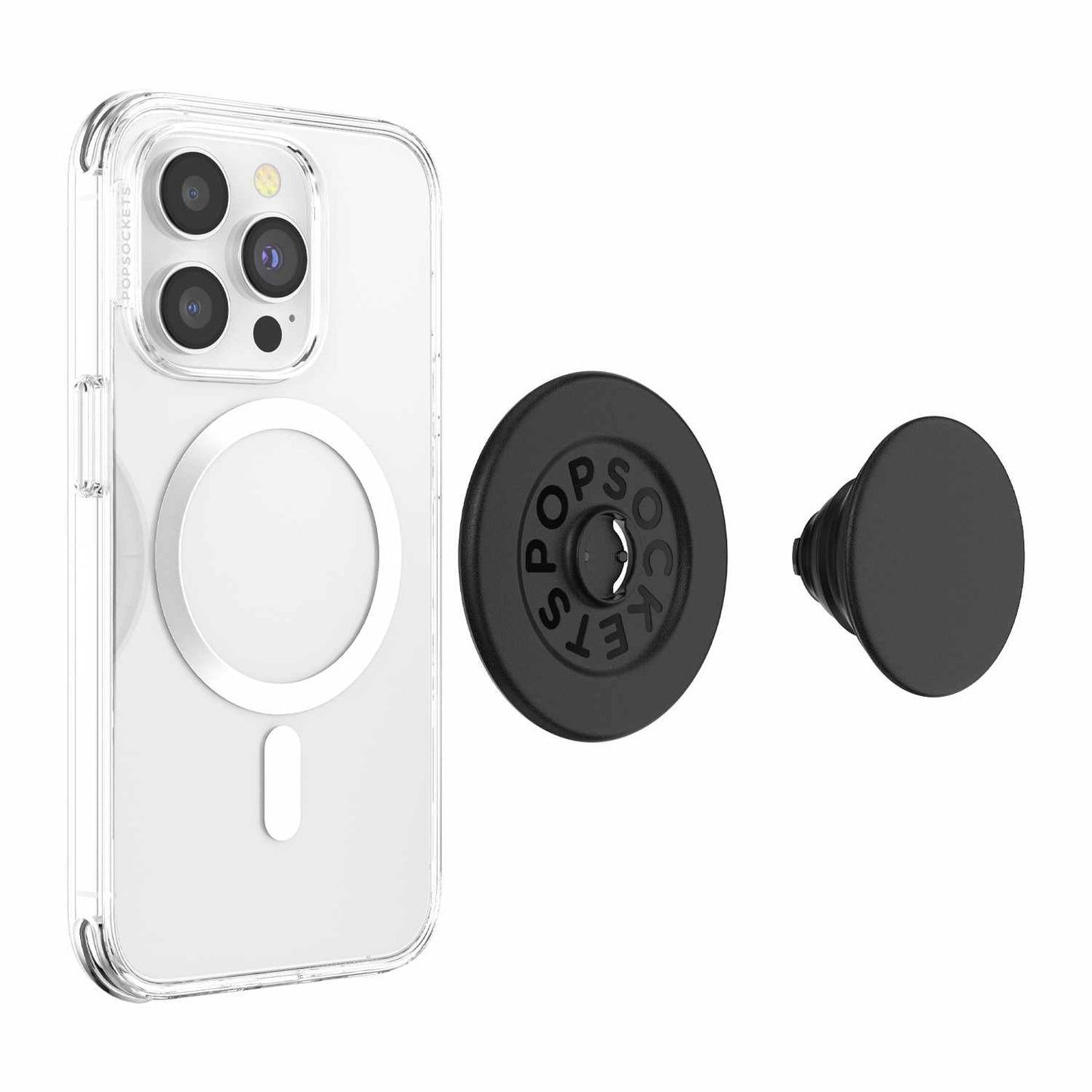 806828 PopGrip For MagSafe Round with Adapter Ring Black