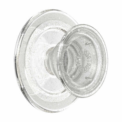 806866 PopGrip For MagSafe Round with Adapter Ring Clear Glitter