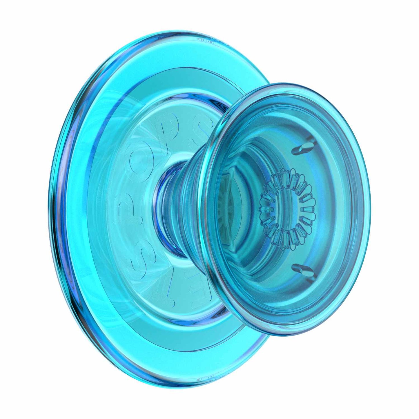 806877 PopGrip For MagSafe Round with Adapter Ring Translucent Electric Blue