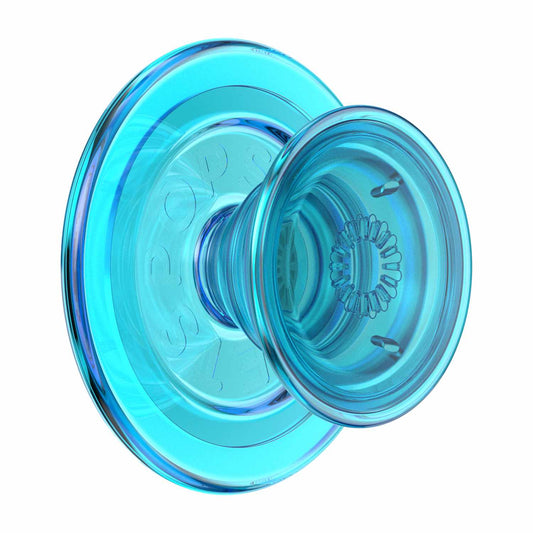 806877 PopGrip For MagSafe Round with Adapter Ring Translucent Electric Blue