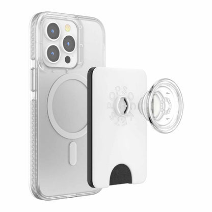 806926 PopWallet+ For MagSafe Round with Adapter Ring White/Clear