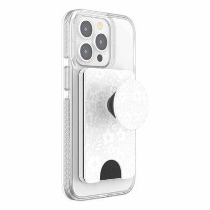 806927 PopWallet+ For MagSafe Round with Adapter Ring Blanc Fresh