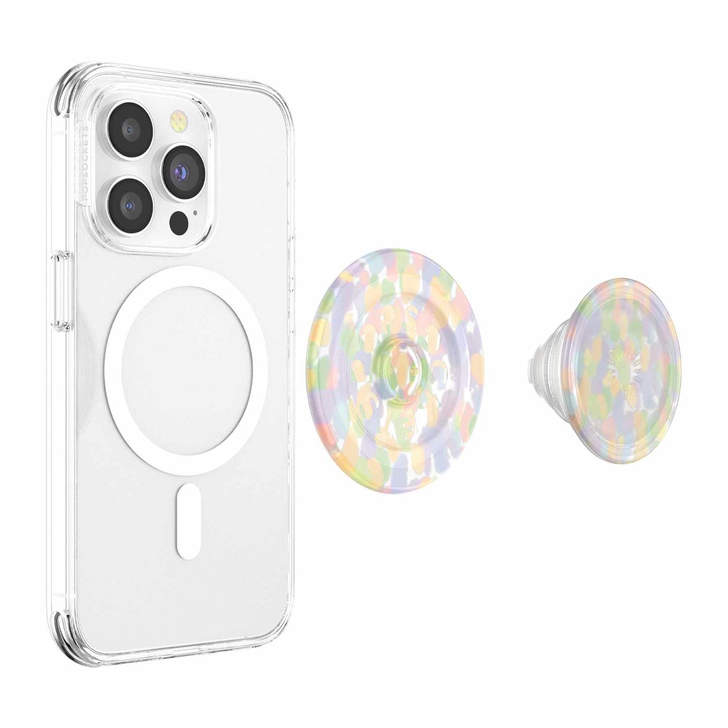808977 PopGrip for MagSafe Round with Adapter Ring Rainbow Glass