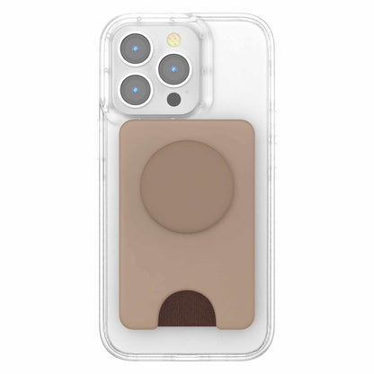 807087 PopWallet+ for MagSafe with Adapter Ring Latte Soft Touch