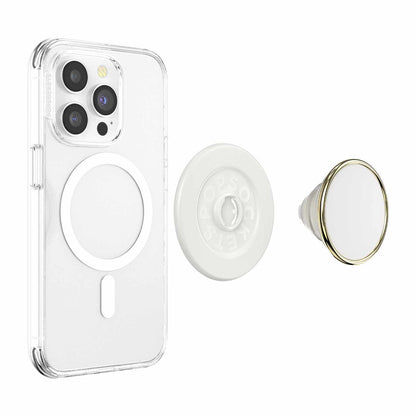 808938 PopGrip For MagSafe Round with Adapter Ring Coconut Creme
