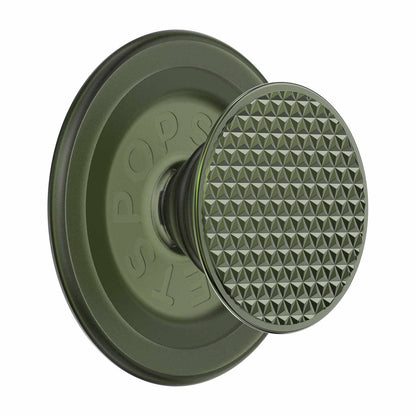807279 PopGrip for MagSafe Round with Adapter Ring Triangle Knurled Olive