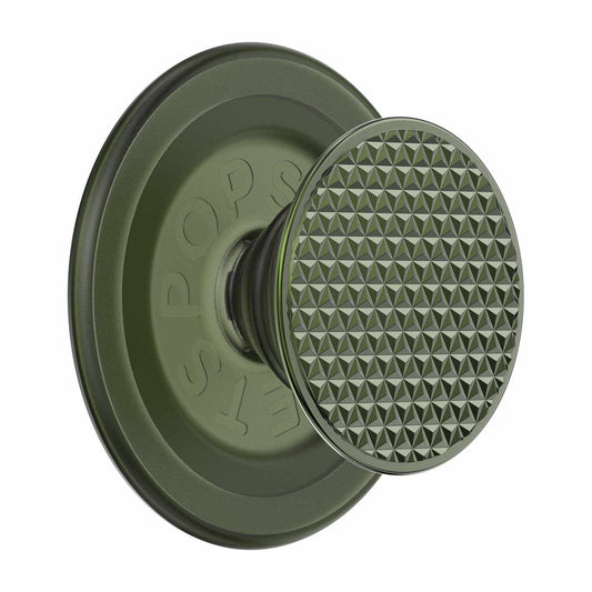 807279 PopGrip for MagSafe Round with Adapter Ring Triangle Knurled Olive