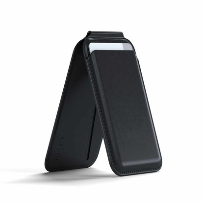 STVLWK Vegan-Leather MagSafe Wallet Stand Black