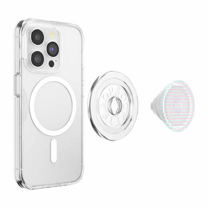 807474 PopGrip for MagSafe Round with Adapter Ring Fluted Opalescent