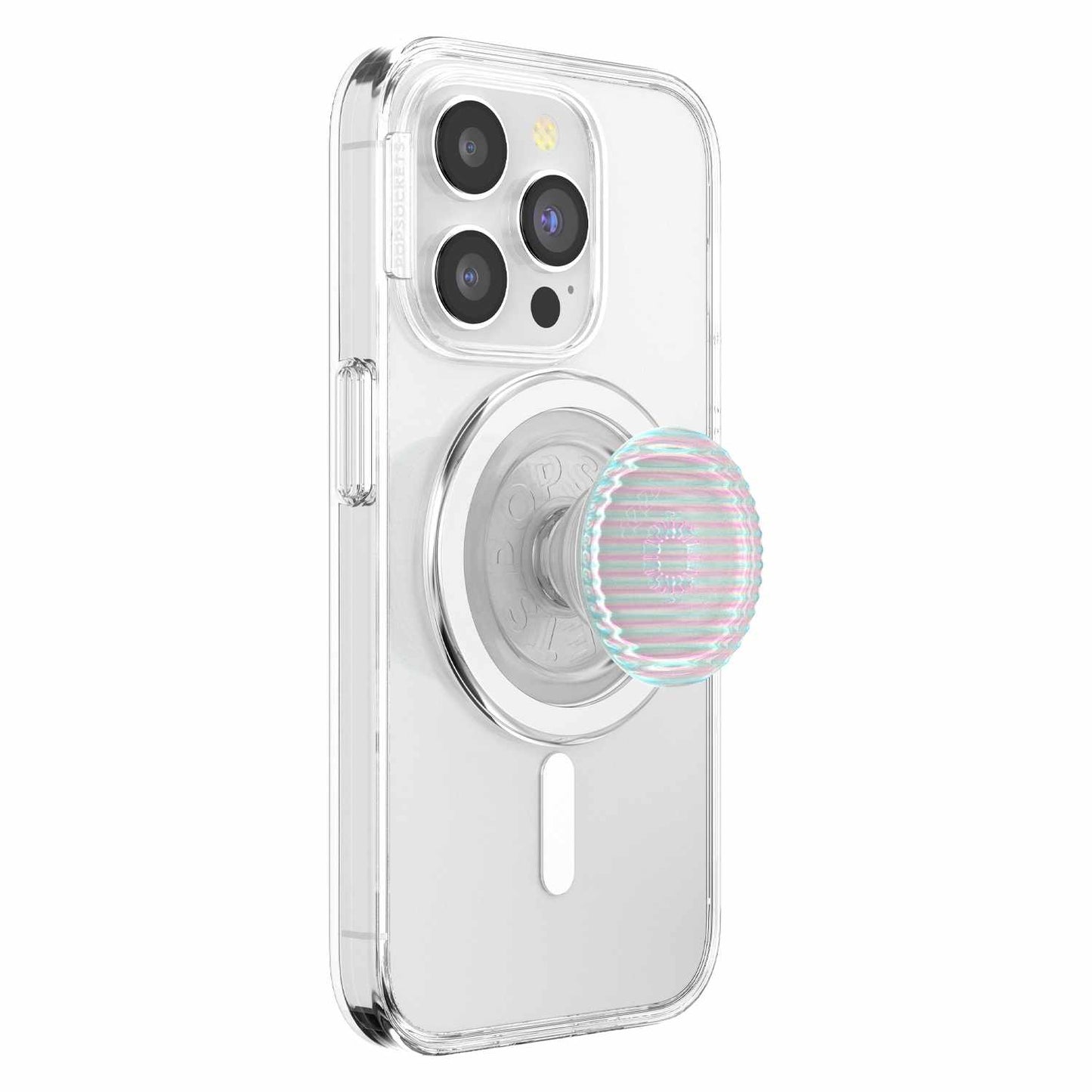 807474 PopGrip for MagSafe Round with Adapter Ring Fluted Opalescent