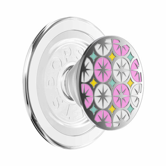 807477 PopGrip for MagSafe Round with Adapter Ring Enamel Atomic Wallpaper