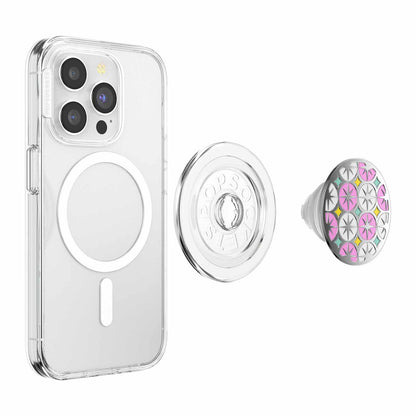 807477 PopGrip for MagSafe Round with Adapter Ring Enamel Atomic Wallpaper