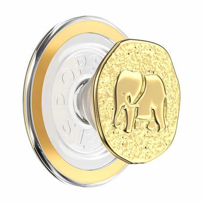 807489 PopGrip for MagSafe Round with Adapter Ring Enamel Elephant Token