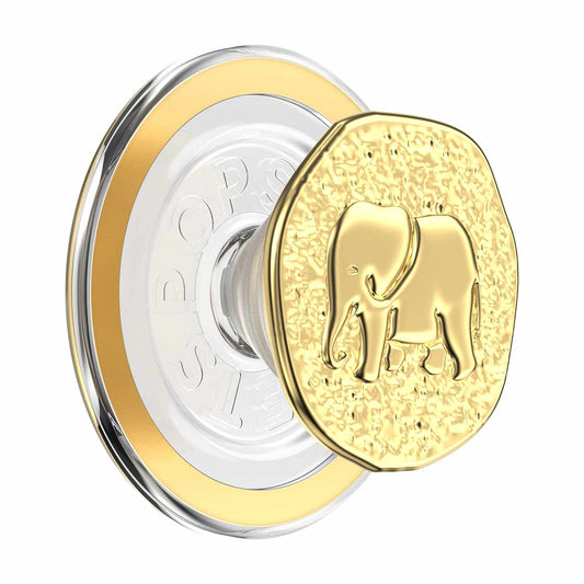 807489 PopGrip for MagSafe Round with Adapter Ring Enamel Elephant Token