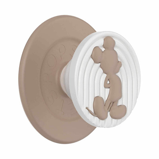114607 PopGrip for MagSafe Round with Adapter Ring Latte Mickey