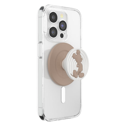 114607 PopGrip for MagSafe Round with Adapter Ring Latte Mickey