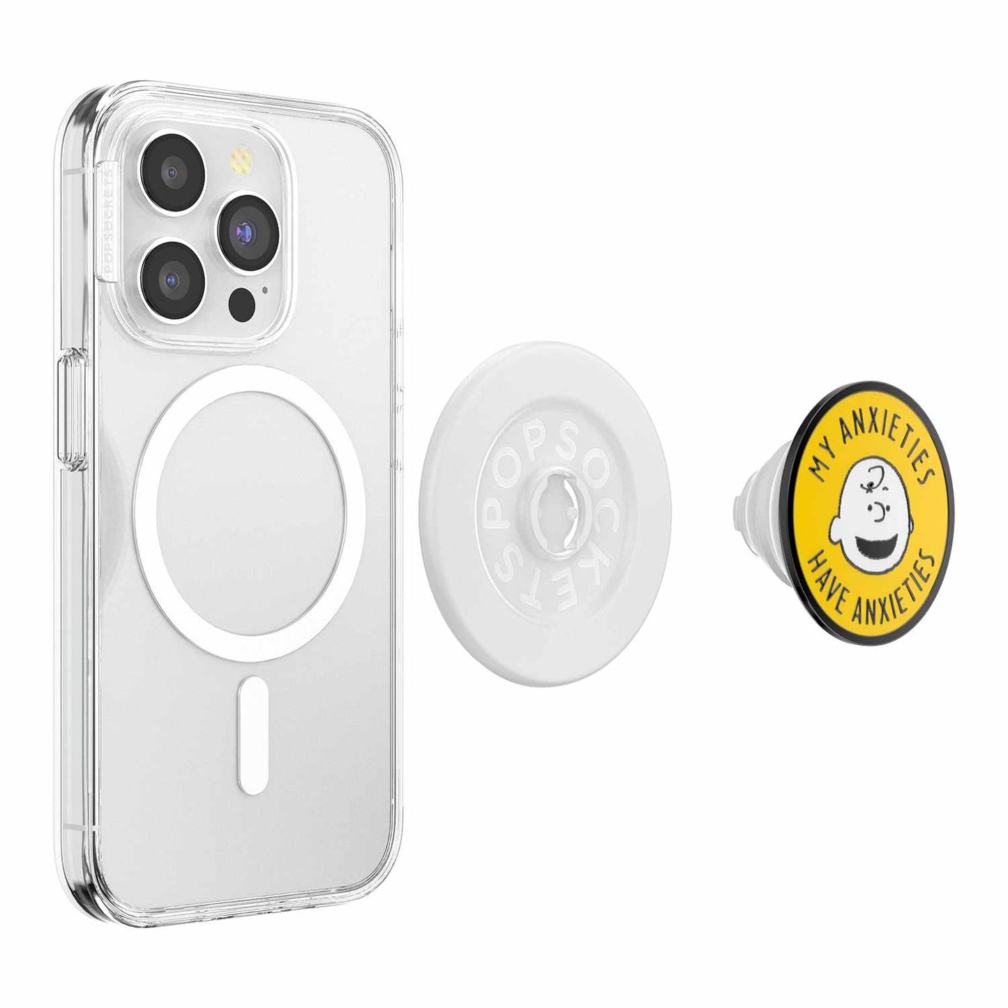114691 PopGrip for MagSafe Round with Adapter Ring Enamel My Anxieties Have Anxieties