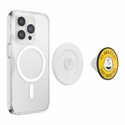 114691 PopGrip for MagSafe Round with Adapter Ring Enamel My Anxieties Have Anxieties