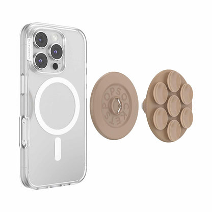 807712 PopGrip Suck-Up for MagSafe Round with Adapter Latte