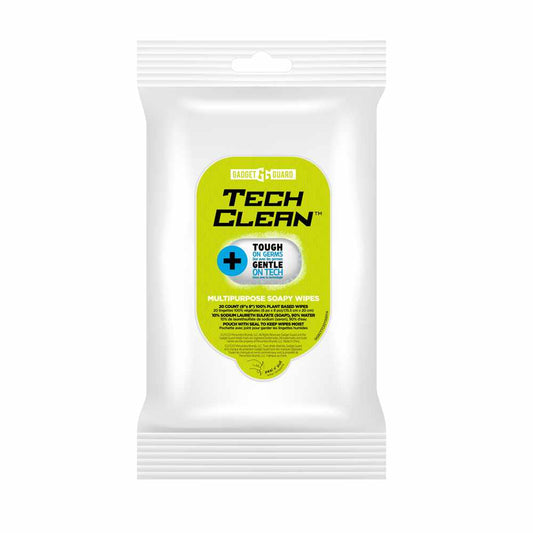 GGSCTTC221GG01B TechClean Soapy Wipes (20 Pack) Clear