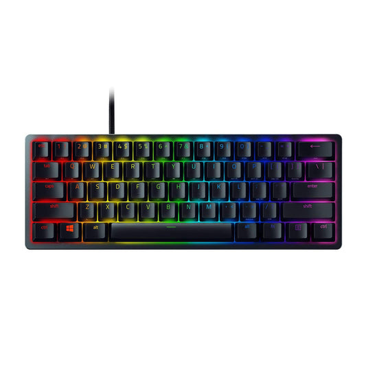 Razer Gaming Keyboard Wired Huntsman Mini - Clicky Optica Switch 60% Form Factor On Board Memory Chroma RGB USB-C Black