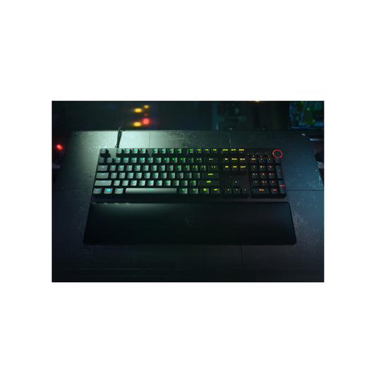 Razer Gaming Keyboard Wired Huntsman V2 Linear Red Switch with Sound Dampening Foam Chroma RGB - Black