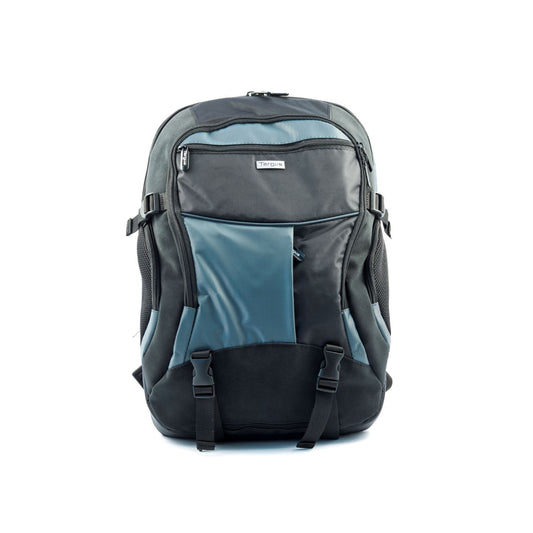 Targus Backpack 17-18In XL Atmosphere Water Repellant Rain Coat with Waist Strap & Phone Pocket - Blue & Black