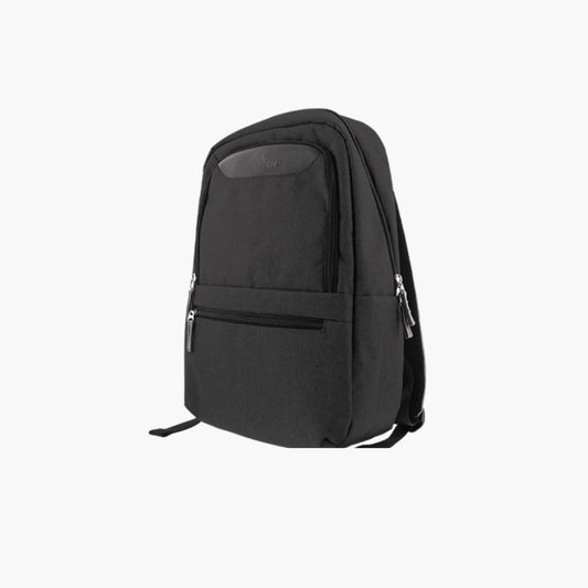 Xtech Backpack 15.6in Winsor Adjustable Shoulder Straps Padded Back Metal Zipper Pulls - Black