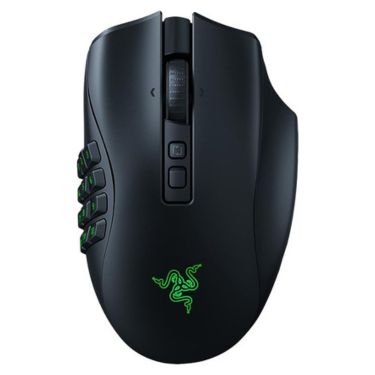 Razer Gaming Mouse Wireless MMO Naga V2 Pro with Chroma RGB 12 Buttons 30000Dpi Bluetooth or Wired USB C with HyperScroll Pro Wheel - Black