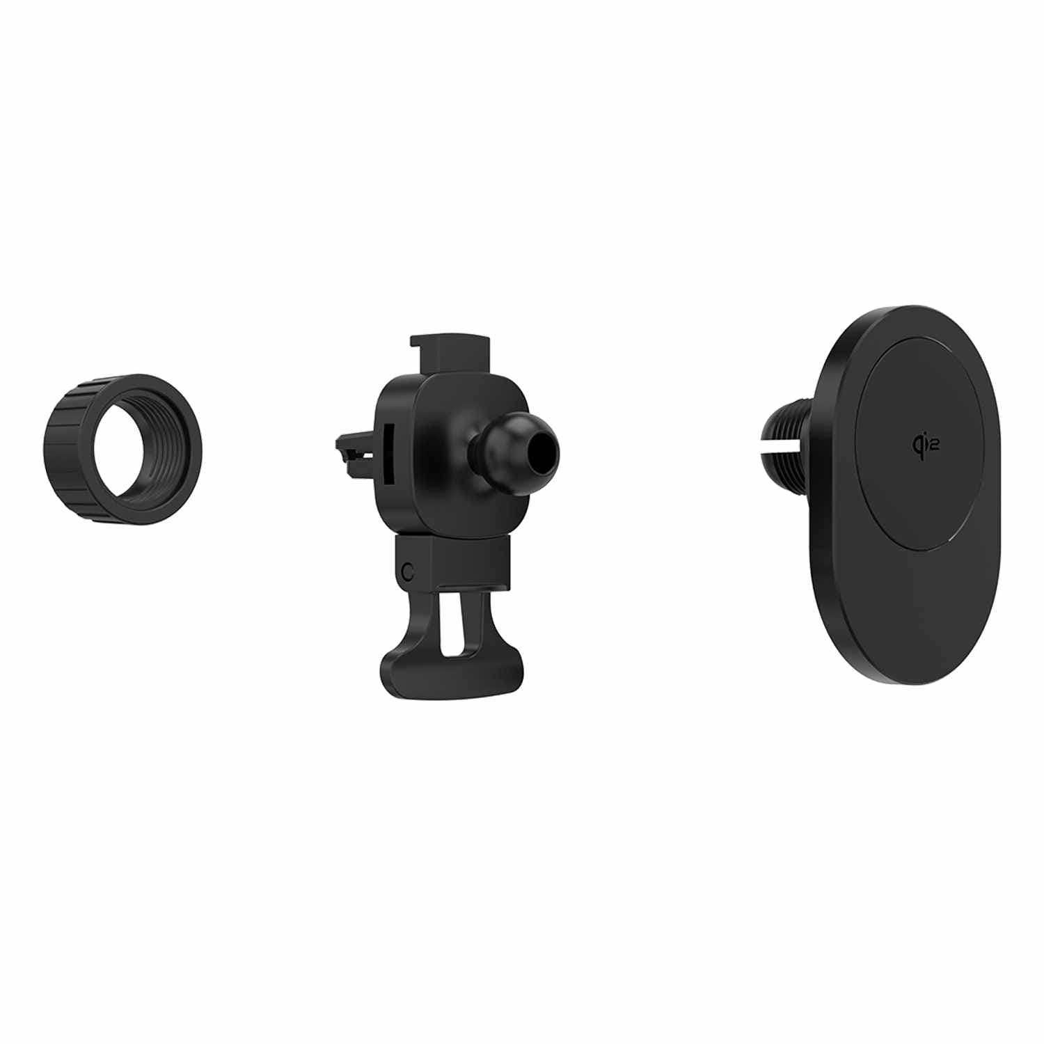 Blu Element Qi2 Wireless Charging Car Mount 15W MagSafe Compatible Black - GekkoTech