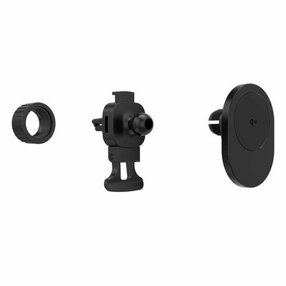 Blu Element Qi2 Wireless Charging Car Mount 15W MagSafe Compatible Black - GekkoTech