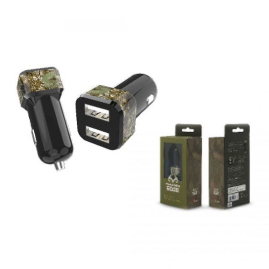 REALTREE EDGE CAR CHARGER 2 PORT 2.4AMP CAMO/BLACK - GekkoTech