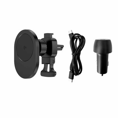 Blu Element Qi2 Wireless Charging Car Mount 15W MagSafe Compatible Black - GekkoTech