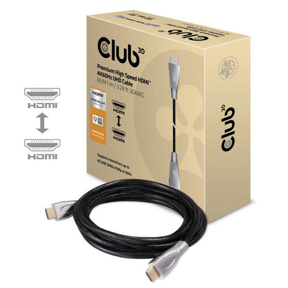 Club3D - Premium High Speed HDMI 2.0 4K60Hz UHD Cable 1 m/3.28ft - GekkoTech